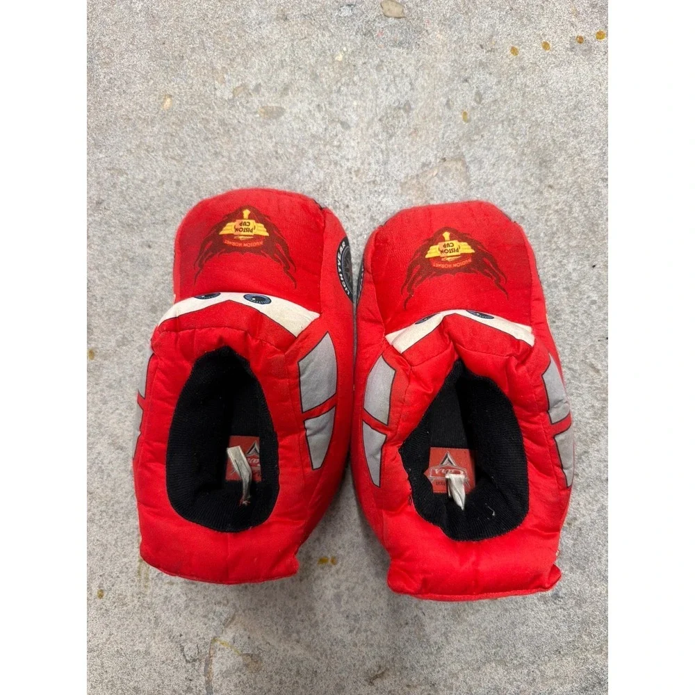 Disney Pixar Cars Lightning McQueen Kids Plush Slippers Red Size XL 11-12